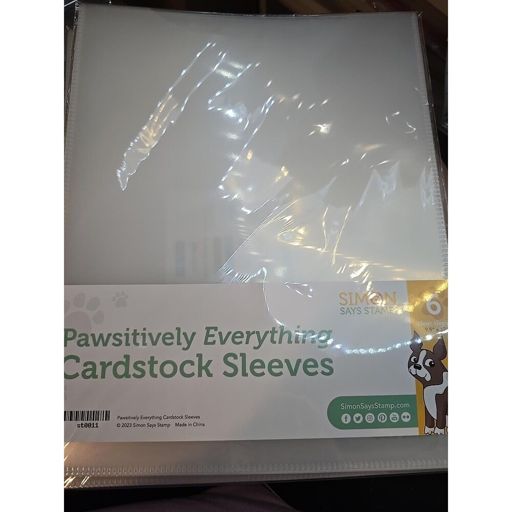 Simon Says Stamp Pawsitively Everything Cardstock Sleeves 9.5x12 6 Pack New